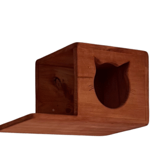 CASA PARA GATOS CERRADA DE MADERA